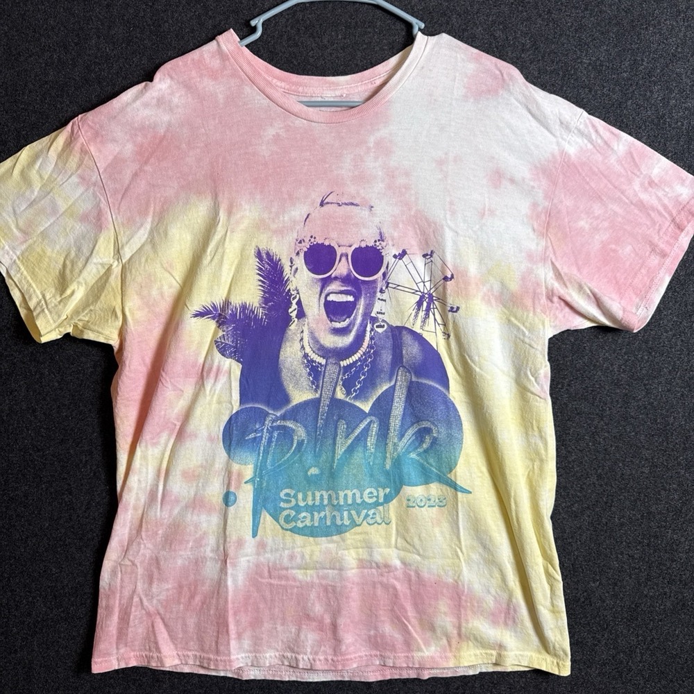 P!NK 'Summer Carnival 2023' 2-sided Tie-Dye Concert T-shirt - Size‎ XLarge